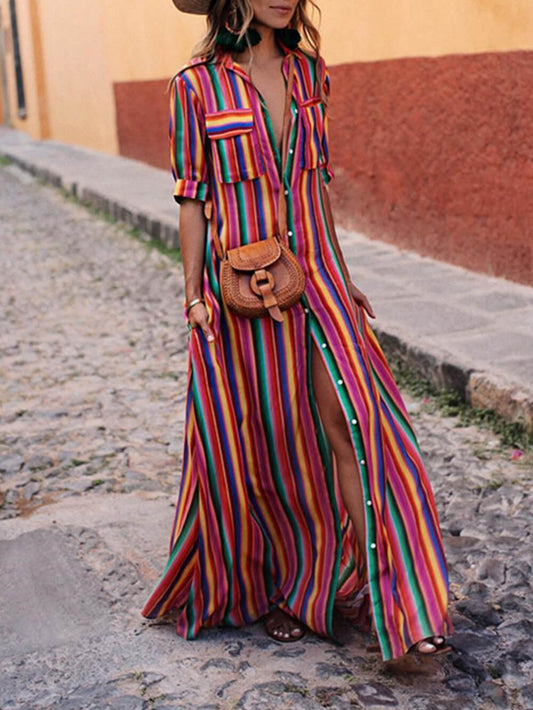 Megan | Casual Striped Dress