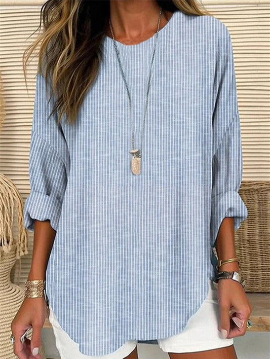 Rhea | Trendy Striped Blouse