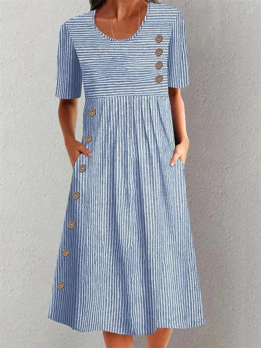Luisa | Striped Midi Dress